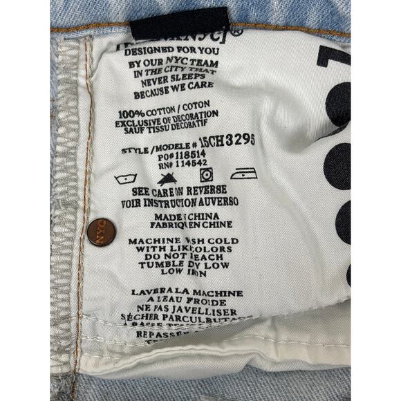 Blank NYC Womens 29 The Madison Crop High Rise Patchwork Blue Denim Jeans NEW - Picture 8 of 11